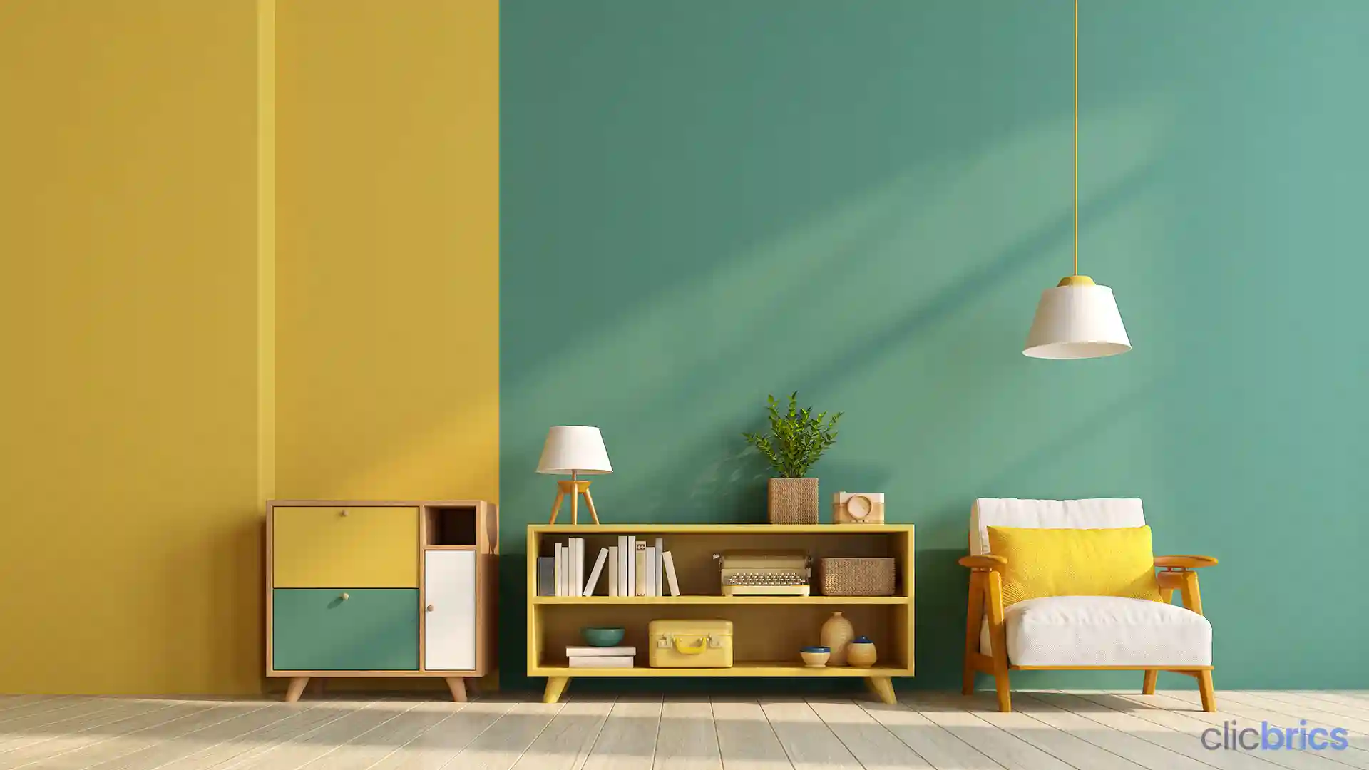yellow wall colour combination